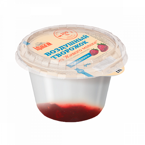 Творог двухслойный с земляникой